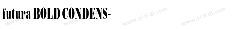 futura BOLD CONDENS字体转换